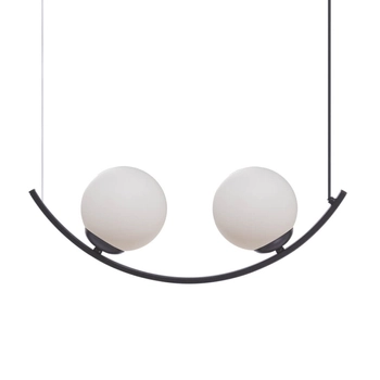 Zwisowa lampa molekułowa Wave 5012 nad stół szklana metalowa czarna biała