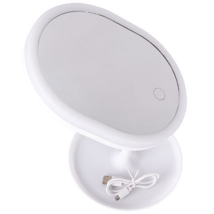Biała lampa stojąca Princessa LED 3W 4100K lusterko do makijażu