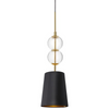 Czarna lampa wisząca COCO 11106102 abażurowy zwis nad stół