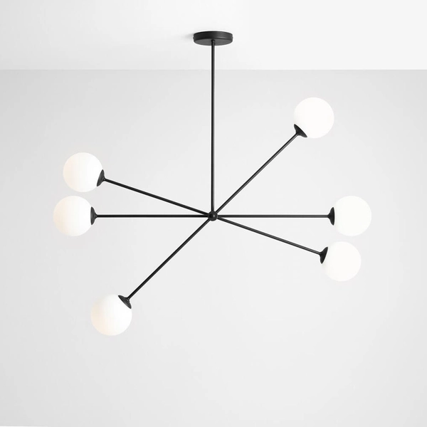 Minimalistyczna lampa wisząca Ohio 1081PL_K1 biała czarna