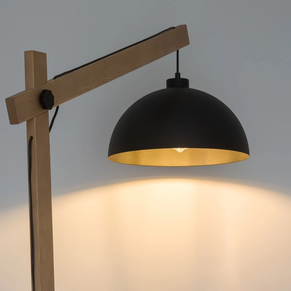 Stojąca lampa skandynawska regulowana Boho 5582 TK Lighting drewniana czarna