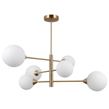 Sufitowa LAMPA molekuły EVORA PND-55342-6-HB Italux szklane kule sticks białe