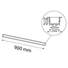 Sufitowa lampa wpuszczana Hiate 1825 LED 12W 3000K stick do kuchni biała