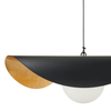 Wisząca lampa kapelusz ENZO ST-F22020601-D40 black szklana czarny złoty