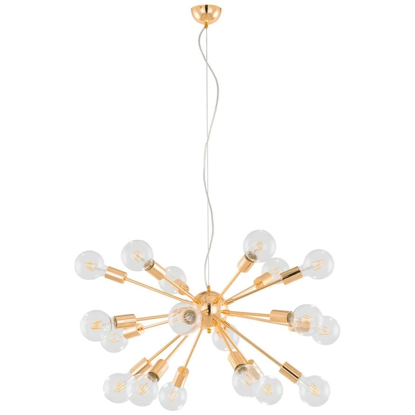 Żyrandol LAMPA wisząca THEO AD20000-18 Italux industrialna OPRAWA metalowa ZWIS gwiazda loft explosion molekuły złote