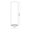 Podłużna lampa sufitowa GENESIS ML0386 tubka złota