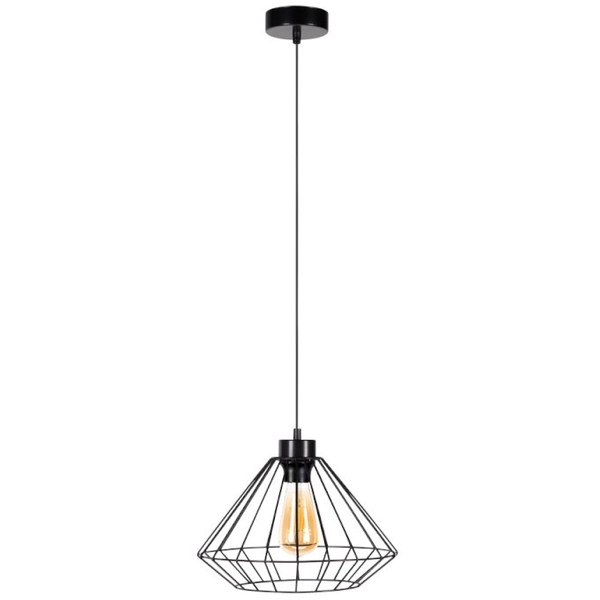 Lampa wisząca RAQUELLE 187149104 metalowa klatka zwis industrialny czarny