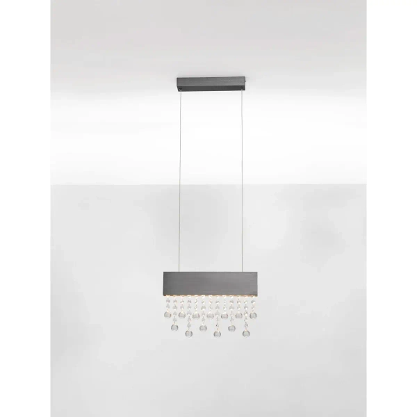 Wisząca lampa z kryształkami OLEVIRA LE45148 LED 20W 3500K szara