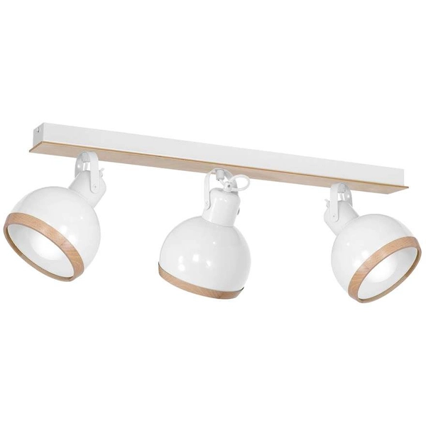 Plafon LAMPA sufitowa OVAL MLP8651 Milagro regulowana OPRAWA reflektorki hygge białe drewno