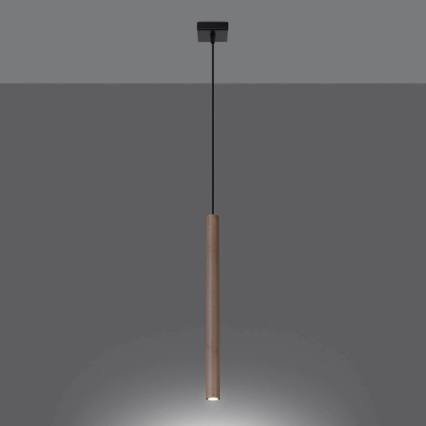 Lampa wisząca Pastelo SL.1266 do jadalni naturalna drewniana czarna