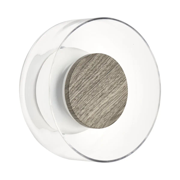 Kinkiet ścienny minimalistyczny DONUT ST-5072W brąz transparentny szklany LED 6W do holu