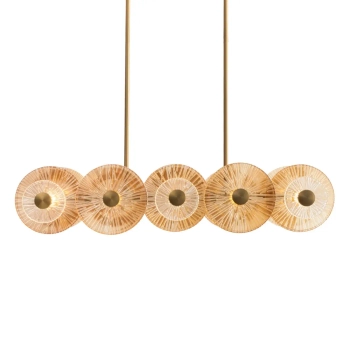 Wisząca lampa szklana ALLURE P0643 LED 51W 3000K glamour złota