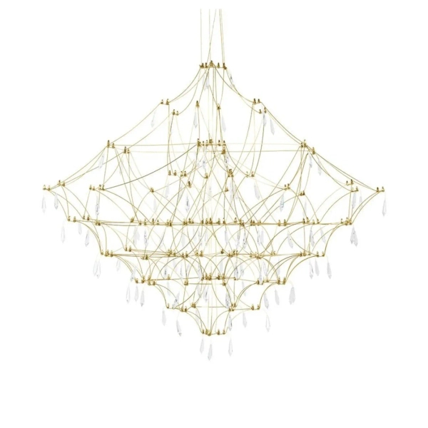 Żyrandol kryształowy złoty CONSTELATION LED 72x0,5W 3000K MSE1501100127