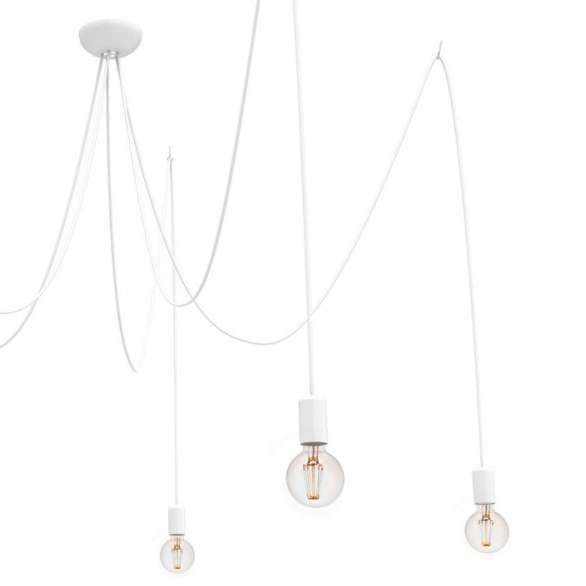 LAMPA wisząca SPIDER 9744 Nowodvorski metalowa OPRAWA pająk zwis kable biała