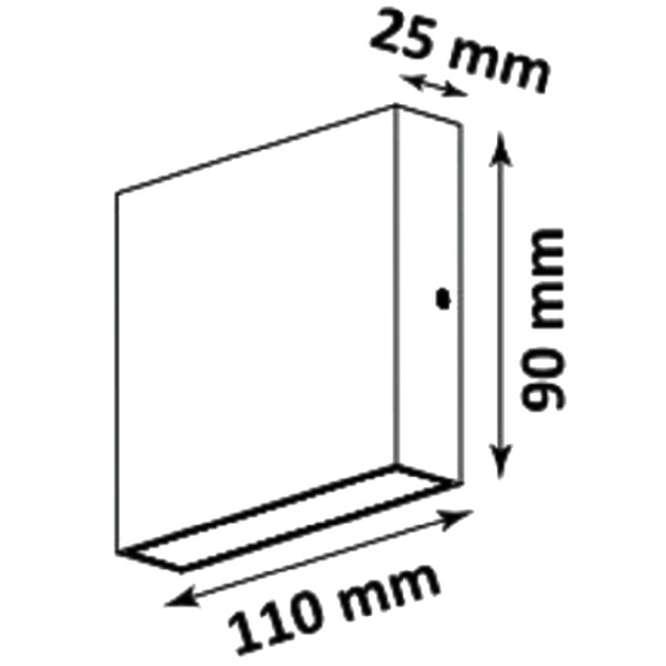 Elewacyjna LAMPA ogrodowa CHICAGO 315656 Polux zewnętrzna OPRAWA kwadratowa LED 6,5W 4000K outdoor IP44 czarna