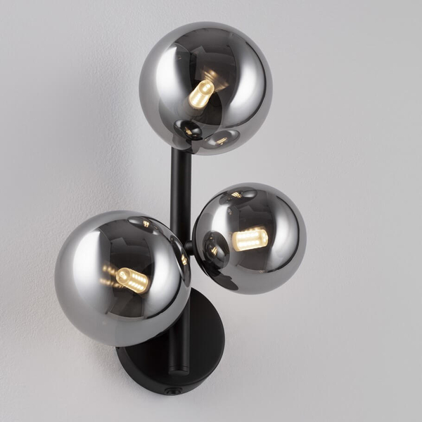 Loftowa lampa ścienna Parla LE43389 czarna szara
