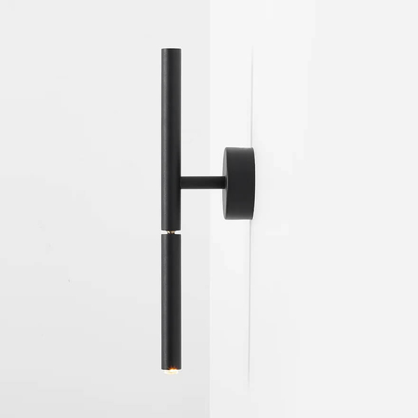 Lampa ścienna regulowana Stick 1084C1 Aldex tuba metalowa czarna