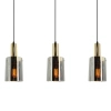 Wisząca lampa loft 2021/3 BL 2RG nad łóżko czarna złota