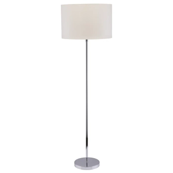 Podłogowa lampa klasyczna 8981 pokojowa z abażurem chrom ecru