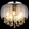 Sufitowa LAMPA glamour KALLA 15809D Globo szklana OPRAWA plafon pałacowy z kryształkami przezroczysty przydymiony chromowany