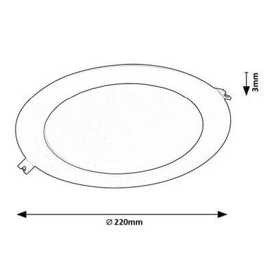 Okrągła lampa sufitowa SHAUN2 71243 LED 18W 4000K podtynkowa czarny
