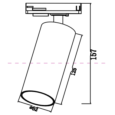 Lampa do szynoprzewodu 1-fazowa Focus TR021-1-12W3K-W-W LED 12W 3000K biała