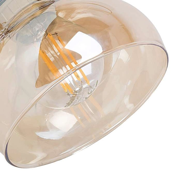 Kinkiet LAMPA ścienna HOLLY 5546 Rabalux metalowa OPRAWA szklany reflektorek antyczne złoto bursztynowy