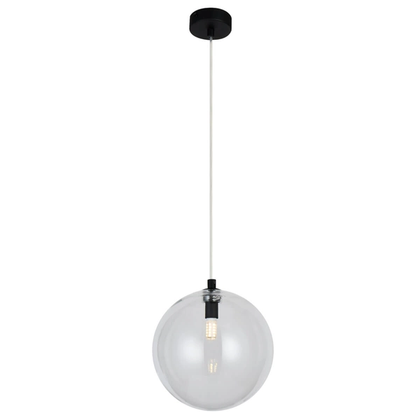 Pojedyncza lampa wisząca BUBBLES AZ5918+AZ5958 kula czarna przezroczysta