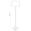Podłogowa lampa salonowa Maja 2919 TK Lighting z tkaniny z abażurem biała