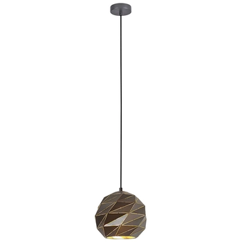 LAMPA wisząca PALERMO PND-2424-1S-GR+GD Italux geometryczna OPRAWA metalowy ZWIS mozaika grafitowa