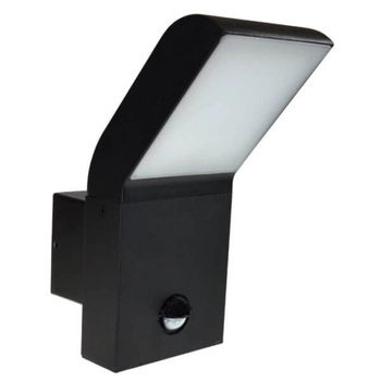 Zewnętrzna lampa Gloss z czujnikiem ruchu LED 9W czarna