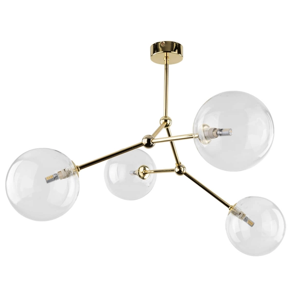 Natynkowa lampa Fairy 10070 bubbles metalowa przezroczysta złota