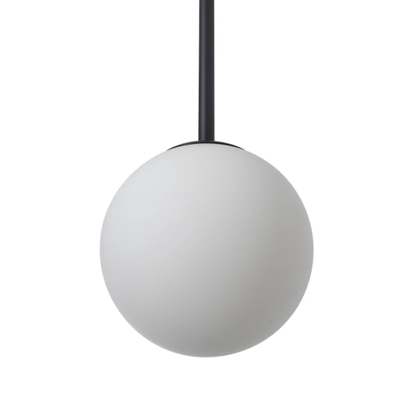 Szklana lampa wisząca Bolti PL0112-BK Yaskr kulista biała czarna