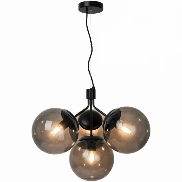 Molekułowa lampa wisząca do salonu IVONA 2112153003 czarny przydymiony