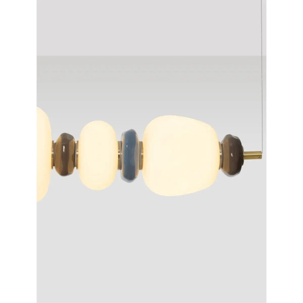Wisząca lampa nad wyspę FELANZO LE45243 LED 28W 3000K biała złota niebieska