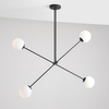 Metalowa lampa wisząca Ohio 1081PL_L1 Aldex sticks do pokoju czarna biała