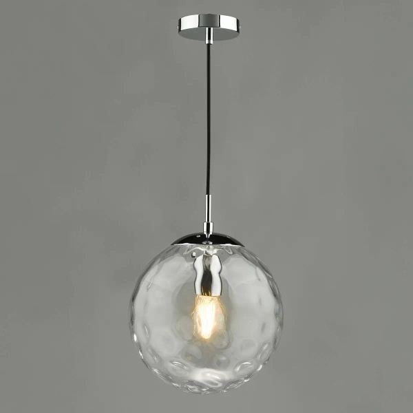 Wisząca lampa do jadalni Ripple SP71-RIP8808 nad stół szklana chrom