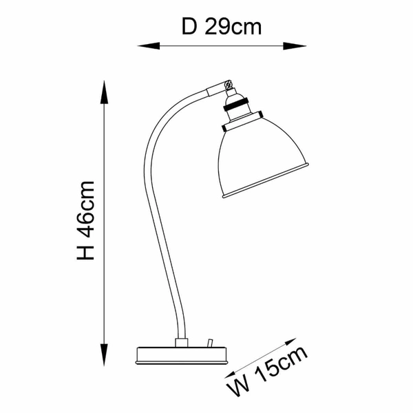 Lampa stołowa do biura Franklin 98747 Endon klasyczna mosiądz