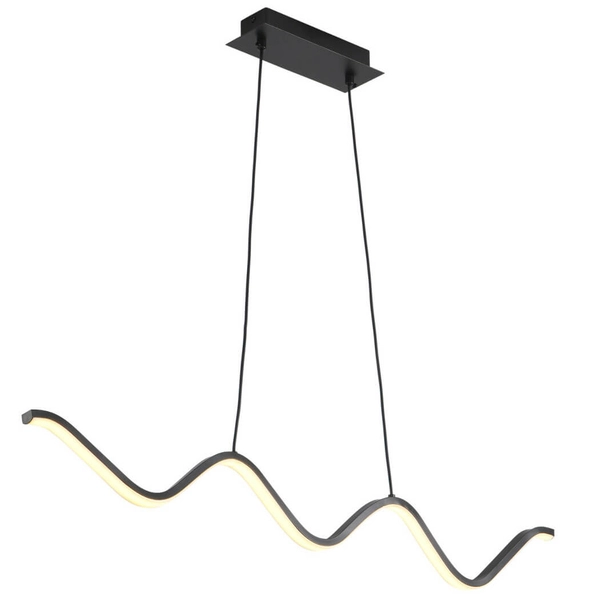 Lampa wisząca do salonu ZIGZAG ST-MD240602 BLACK LED 13W 3000K czarna
