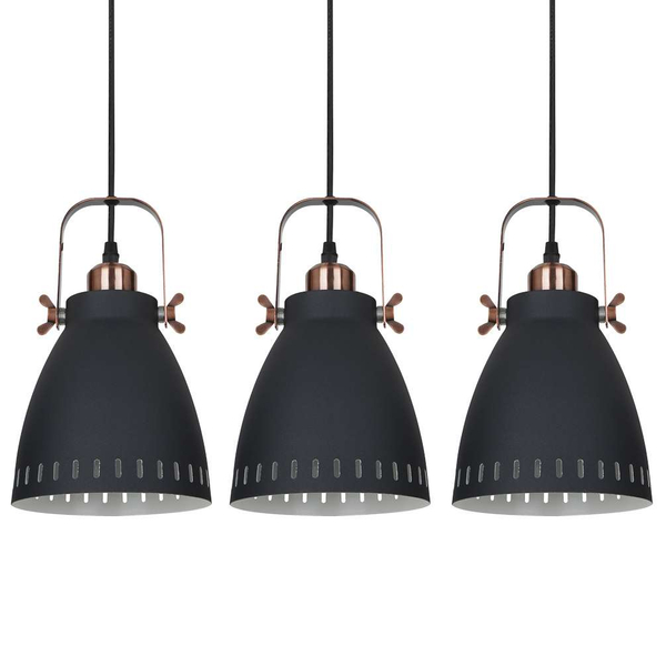 LAMPA wisząca FRANKLIN MD-HN8026S-3-B+RC Italux industrialna OPRAWA metalowa LISTWA sufitowa zwis loft kaskada grafitowa