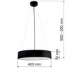 Wisząca lampa okrągła Cleo 137623690241 Team jadalniana nad stół czarna