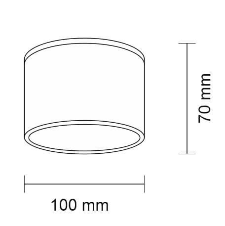 Plafon LAMPA sufitowa SUWA 7720 Shilo metalowa OPRAWA natynkowa IP44 biała