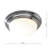 Sufitowa lampa szklana BARCLAY BAR5050 IP44 chrom