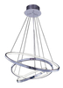 Wisząca lampa sypialniana Wheel LED 80W 3000K ring nad łóżko chrom