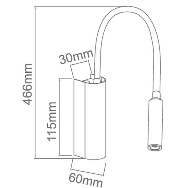 Kinkiet LAMPA ścienna Nuto Bianco Orlicki Design metalowa OPRAWA do czytania LED 3W 3000K na elastycznym ramieniu biała