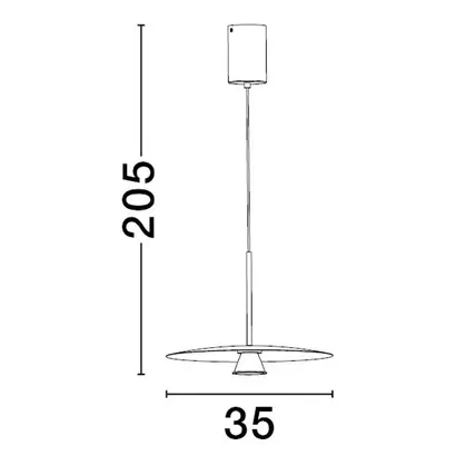 Lampa wisząca PERVIRO LE45437 LED 8W 3000K czarna