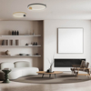 Ringowa sufitowa lampa 23096 LED 24W 3000K do jadalni złoty czarny