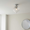 Łazienkowa lampa sufitowa Chestona 96489 Endon szklana IP44 przezroczysty chrom