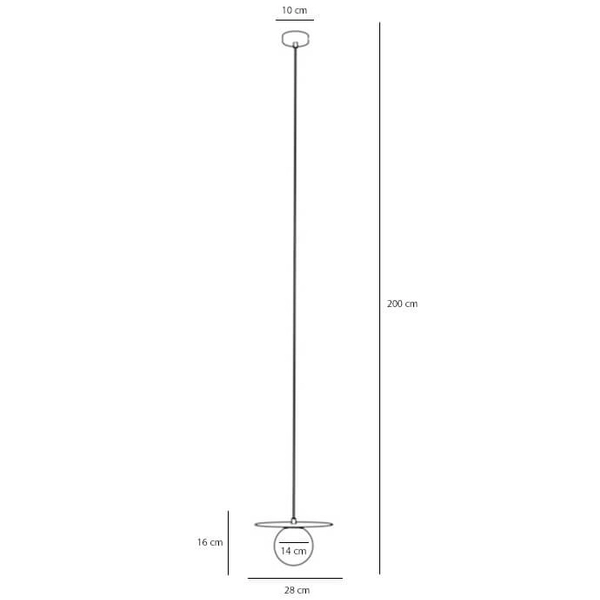 Szklana lampa zwisająca LOOP 1125G17_S Aldex molekułowa beżowa