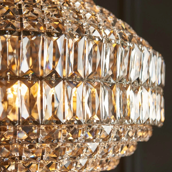 Wisząca lampa glamour L&-199155 crystal srebrny przezroczysty